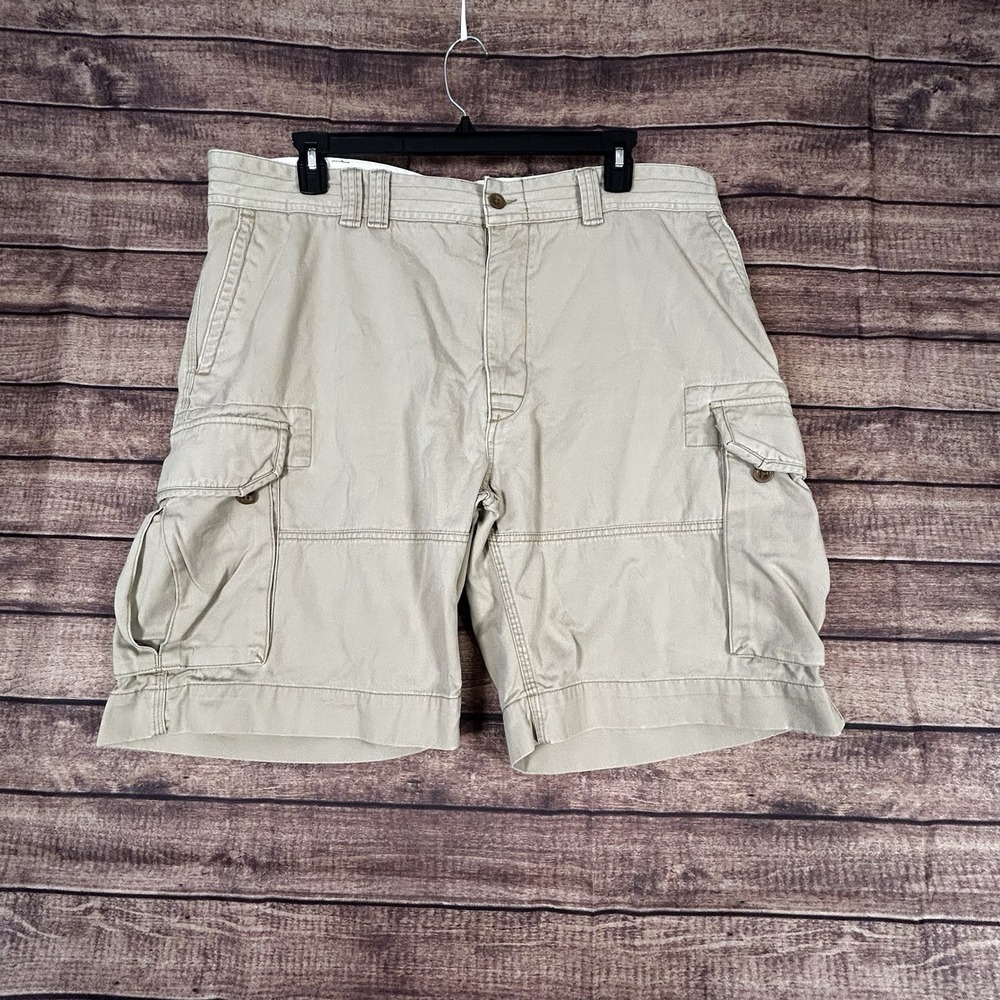 Polo Ralph Lauren Cargo Shorts‎ Men 44 Big Khaki Relaxed Fit Utility Surplus Vtg